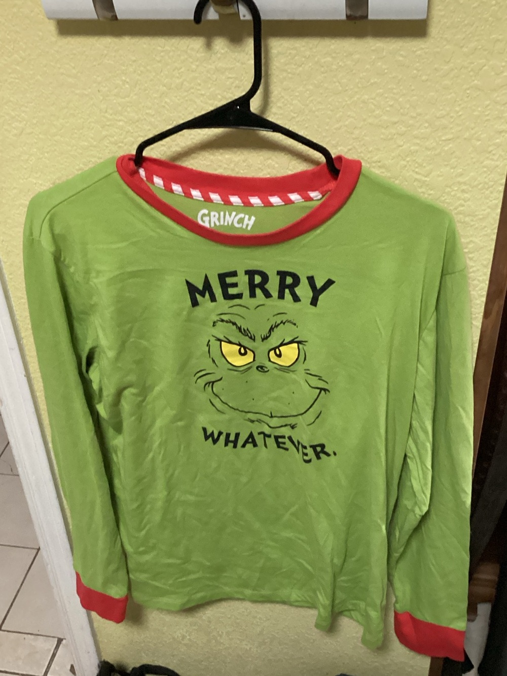 Grinch Kids' Green Long-Sleeve Tee - 'Merry Whatever'
